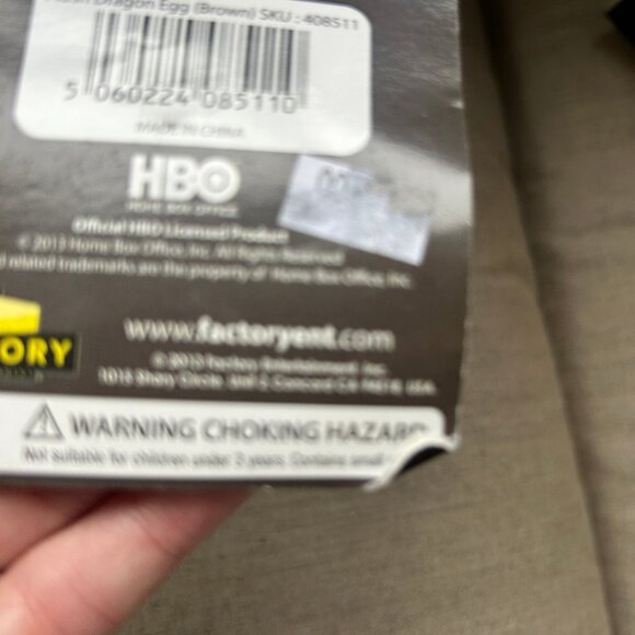 Game of Thrones Dragon egg plush New deadstock HBO 2013 brown 6" collectible - Picture 10 of 11